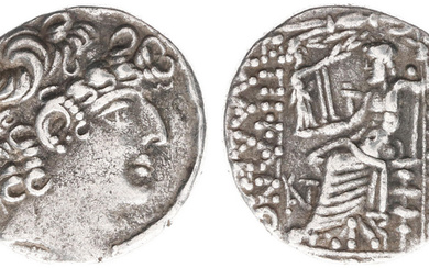 AR Tetradrachm (14.91 g.) Obv: Diademed head of Philip right...