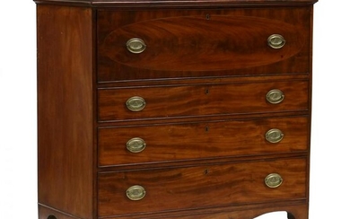 American Federal Mahogany Butler's Chest of Drawers