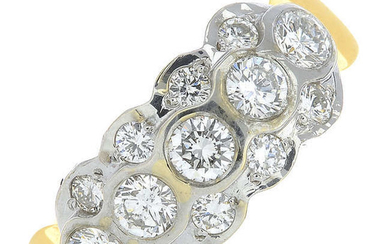 An 18ct gold brilliant-cut diamond dress ring.