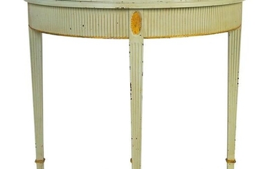 An Italian Style Painted Flip-Top Console Table Height