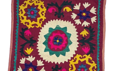 An Uzbek embroidered panel, early 20th century.