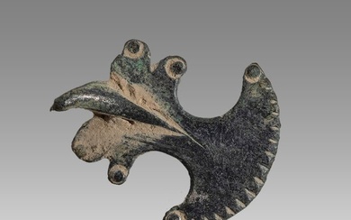 Ancient Celtic Silvered Bronze Fibula Brooch c.2nd century BC.