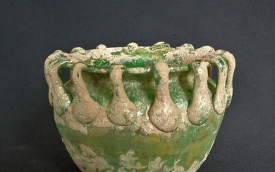 Ancient Roman Glass luxury bowl - 6.2×9.4×0 cm - (1)