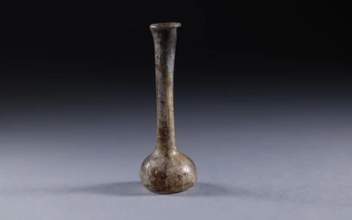 Ancient Roman Glass unguentarium - (12×4.5×4.5 cm)