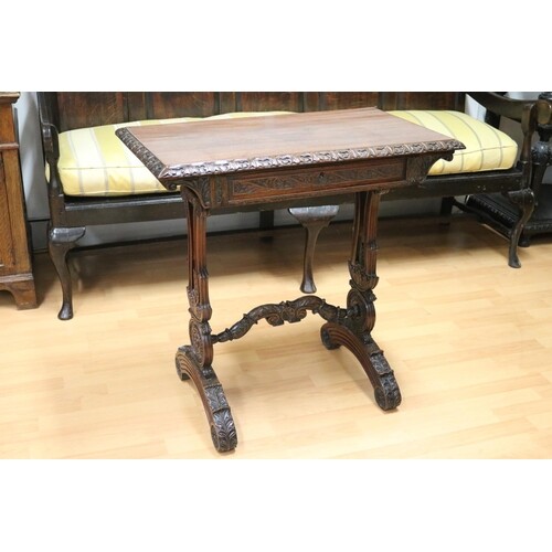 Anglo Indian Gillows style writing table, hard wood writing ...