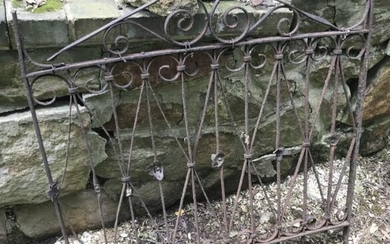 Antique 19th C Salvage Wrought Iron Garden Gate