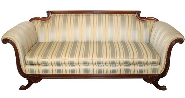 Antique American Empire mahogany sofa