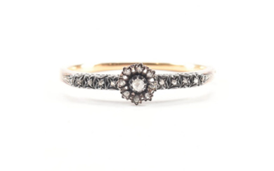 Antique Victorian French Bangle 18K with Diamonds
