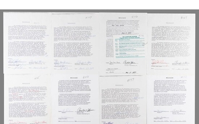 Apple: Sculley, Raskin, Atkinson, GassÃ©e, etc. (8) Documents Signed
