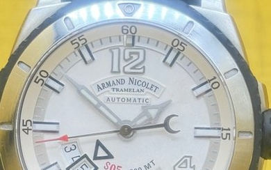 Armand Nicolet - S05 300MT Automatic Date Füllest 2x Bänder Edelstahl / Kautschuk - A713BGN - Men - 2011-present