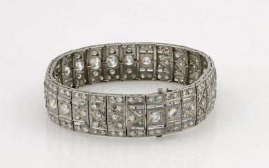 Art Deco 12ct Diamond Bracelet in Platinum