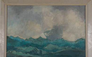 Artist Unknown, (Hungarian, 20th Century) - Seascape with Ship