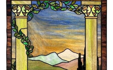 Attributed to Tiffany Studios, Landscape Window