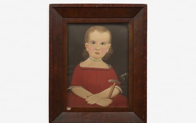 Attributed to William Matthew Prior (1806-1873), Portrait of a Little Boy with Toy Hammer