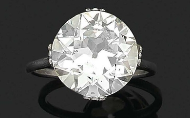 BAGUE « DIAMANT » Diamant rond, taille ancienne... - Lot 39 - Aguttes