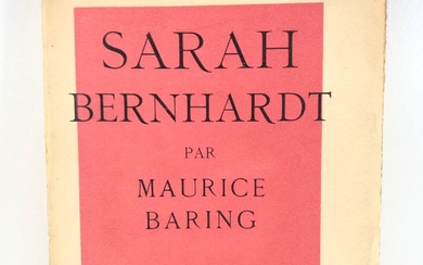 BARING Maurice. Sarah Bernhardt par Maurice... - Lot 39 - Morand & Morand