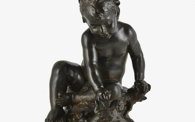 BRONZE SCULPTURE BY AUGUSTO MOREAU (FRENCH 1834-1917)