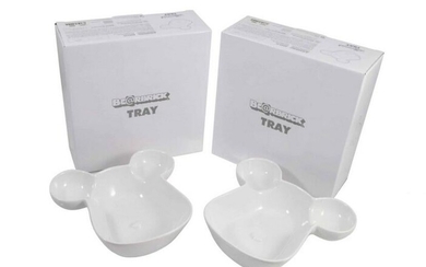 Bearbrick Tray Plate Bowl Set of 2 White Medicom Toy