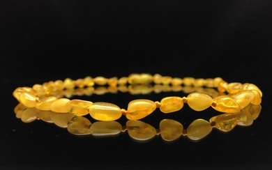 Beautiful Amber Necklace made from Hand Carved Amber