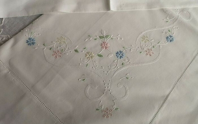 Bellavia cotton percale hand embroidery sheets - Cotton - 21st century