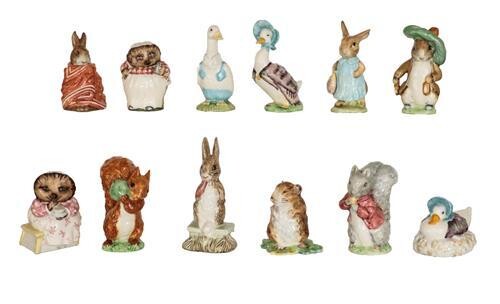 Beswick Beatrix Potter Figures Comprising: Benjamin Bunny, Second Version; Fierce...