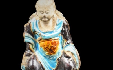 Bouddha en grès émaillé turquoise. Fin de... - Lot 39 - MJV Soudant