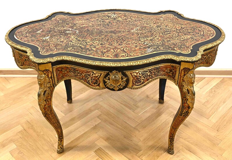 Boulle table de console, le style Régence / Napoléon III, France vers 1880, Boulle marqueterie...