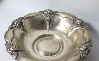 Bowl, 30.5x7cm - .833 silver - Portugal - Mid 20th century