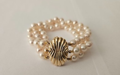 Bracelet Akoya pearl bracelet 14k gold Pearl