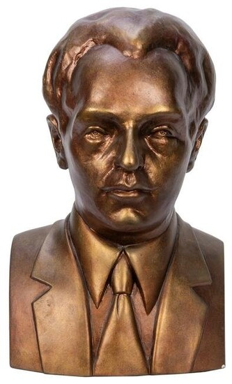 Bust of Joseph Dunninger. Oversized plaster bust of the