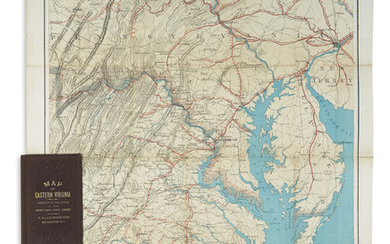 (CIVIL WAR.) U.S. Coast Survey; Nicholson, Walter L. (compiler.) Map of Eastern Virginia....