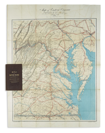 (CIVIL WAR.) U.S. Coast Survey; Nicholson, Walter L. (compiler.) Map of Eastern Virginia....