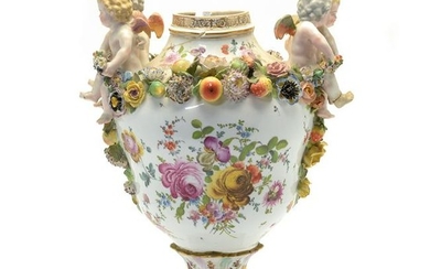 Carl Thieme Dresden Porcelain Painted and Applied