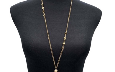 Chanel - Light Gold Metal Coco Mademoiselle Figurine Pendant Necklace - Necklace