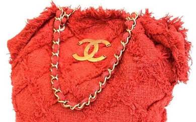 Chanel - Red Tweed Shoulder bag
