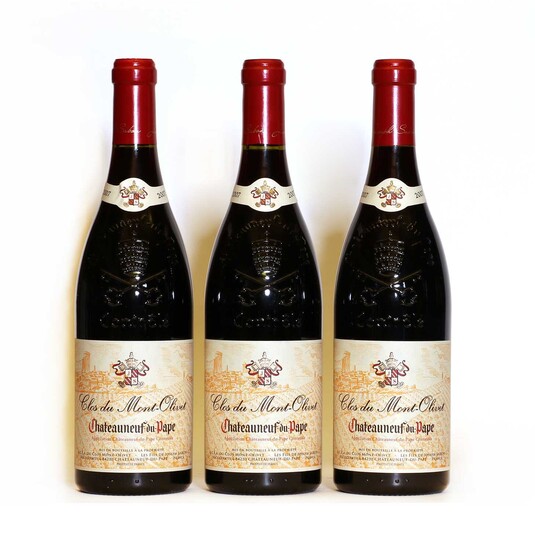 Chateauneuf du Pape, Clos du Mont-Olivet, 2007, three bottles
