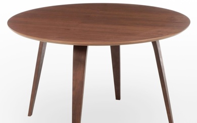 Cherner Chair Co. Mid Century Modern Round Walnut Dining Table