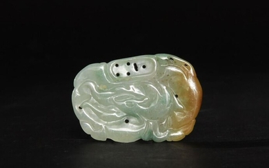 Chinese Carved Jadeite Toggle, Republic