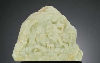 Chinese Jade Carving of Autumn Mountain, 18th Century