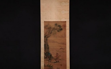 Chinese Qing Dynasty Painting Silk-Chen Mei