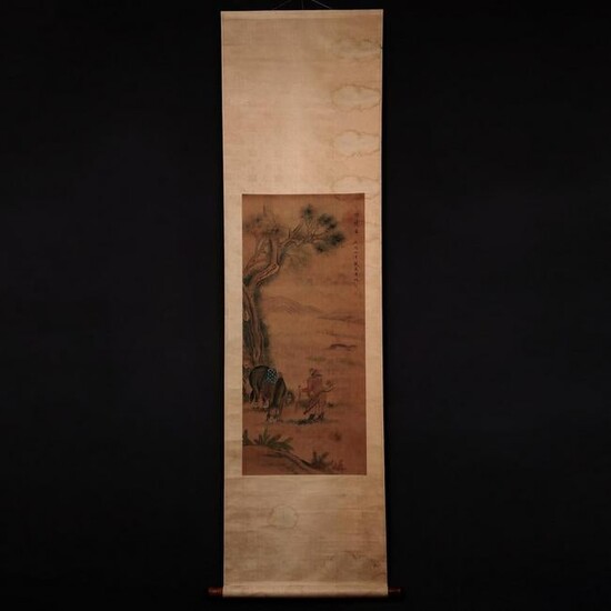 Chinese Qing Dynasty Painting Silk-Chen Mei