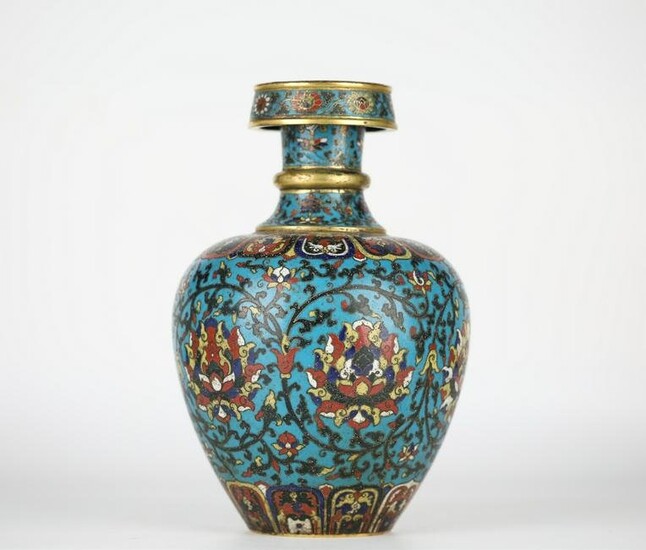 Chinese bronze cloisonne vase, Ming Dynasty