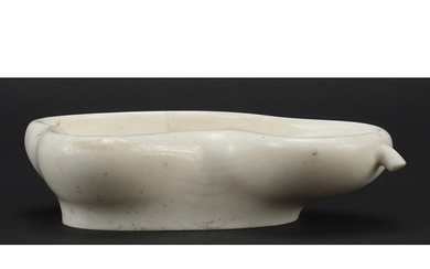 Chinese carved ivory brush washer in the form of a gourd, 15...