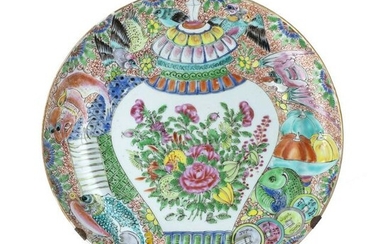 Chinese 'flower pot' porcelain plate, Minguo