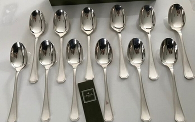 Christofle modèle America- Soup spoons (12) - Silverplate