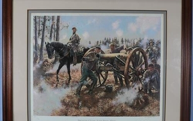 Civil War Print, Bronze guns and Iron Men, 32 x 36