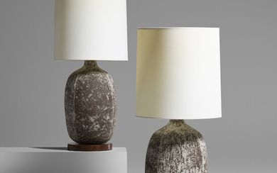 Claude Conover, Hogzah and Pekcah table lamps, pair