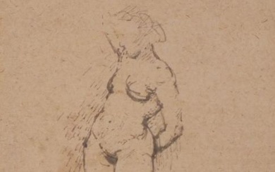 Claude Maurice ROGERS (British 1907-1979) Standing Nude, Ink on...