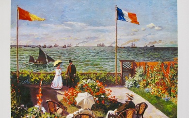 Claude Monet TERRACE BY THE SEASIDE Estate Signed Giclee