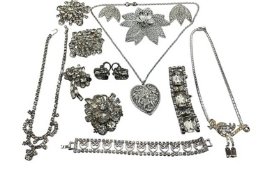 Collection Vintage Sterling, Rhinestone Jewelry, CORO, EMMONS